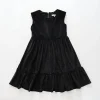 Girls Black Velvet Party Dress