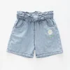 Girl's Blue Denim Daisy Shorts