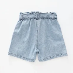 Girl's Blue Denim Daisy Shorts