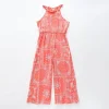 Girls Boho Coral Jumpsuit