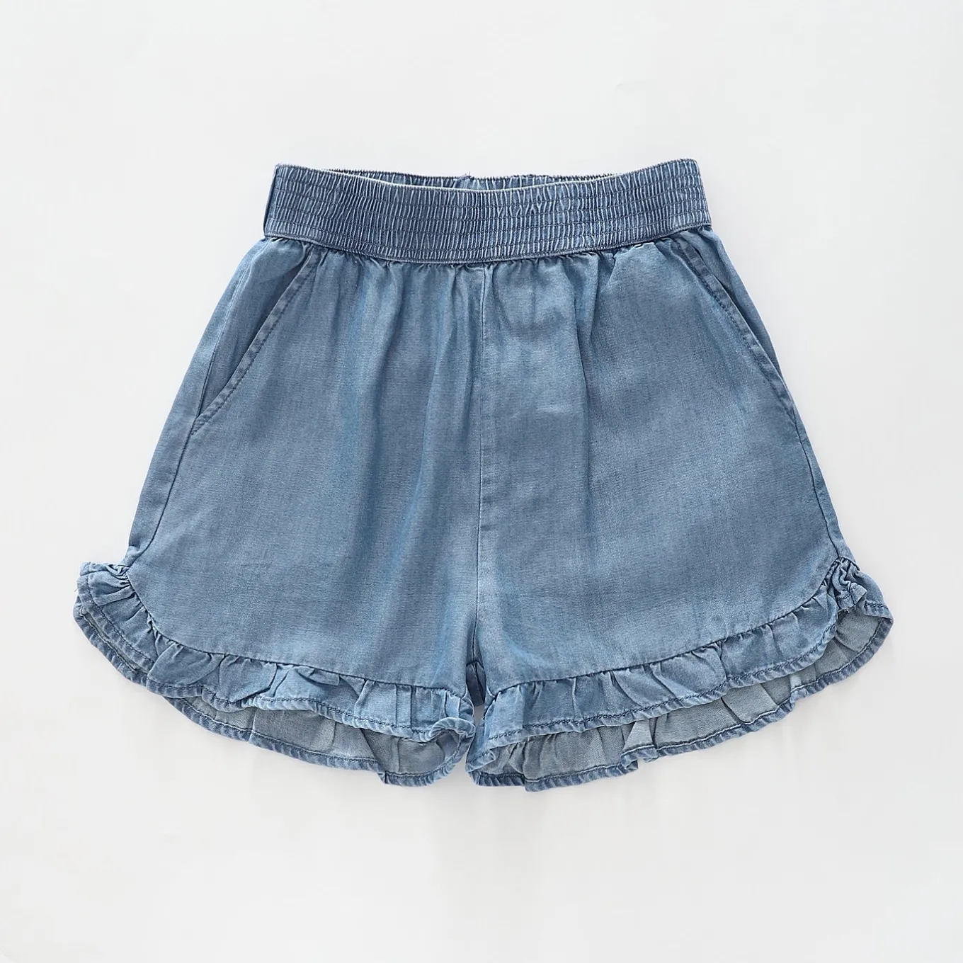 Girls Chambray Denim Shorts