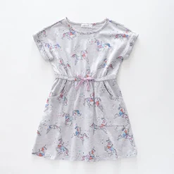 Girls Cotton Unicorn Dress