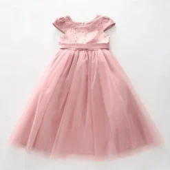 Girls Dusty Rose, Sequin Formal Dress