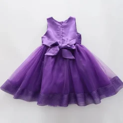 Girls' Elegant Tulle Formalwear Dress - Purple