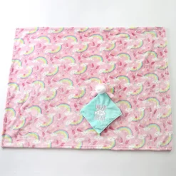 Girls' Fleece Unicorn and Security Baby Blanket Set