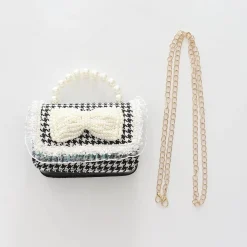 Girls Houndstooth Handbag