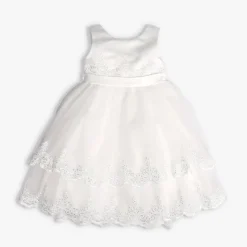 Girls' Ivory Tiered Tulle Formal Occasion Dress