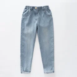 Girls Mid-Blue Denim Jeans
