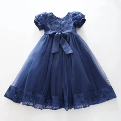 Girls Navy Blue, Sequin Formal Dress