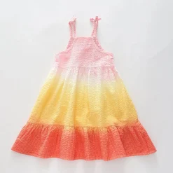 Girls Ombre Seersucker Dress
