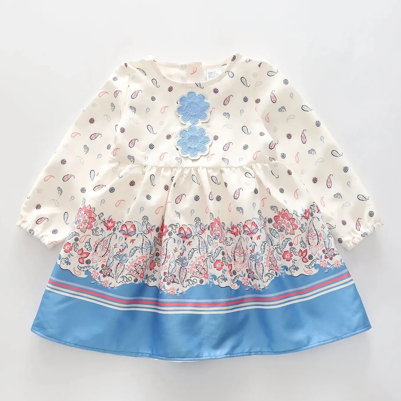 Girls' Paisley Print Chiffon Dress