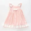 Girl's Pink and White Lace Party Dress