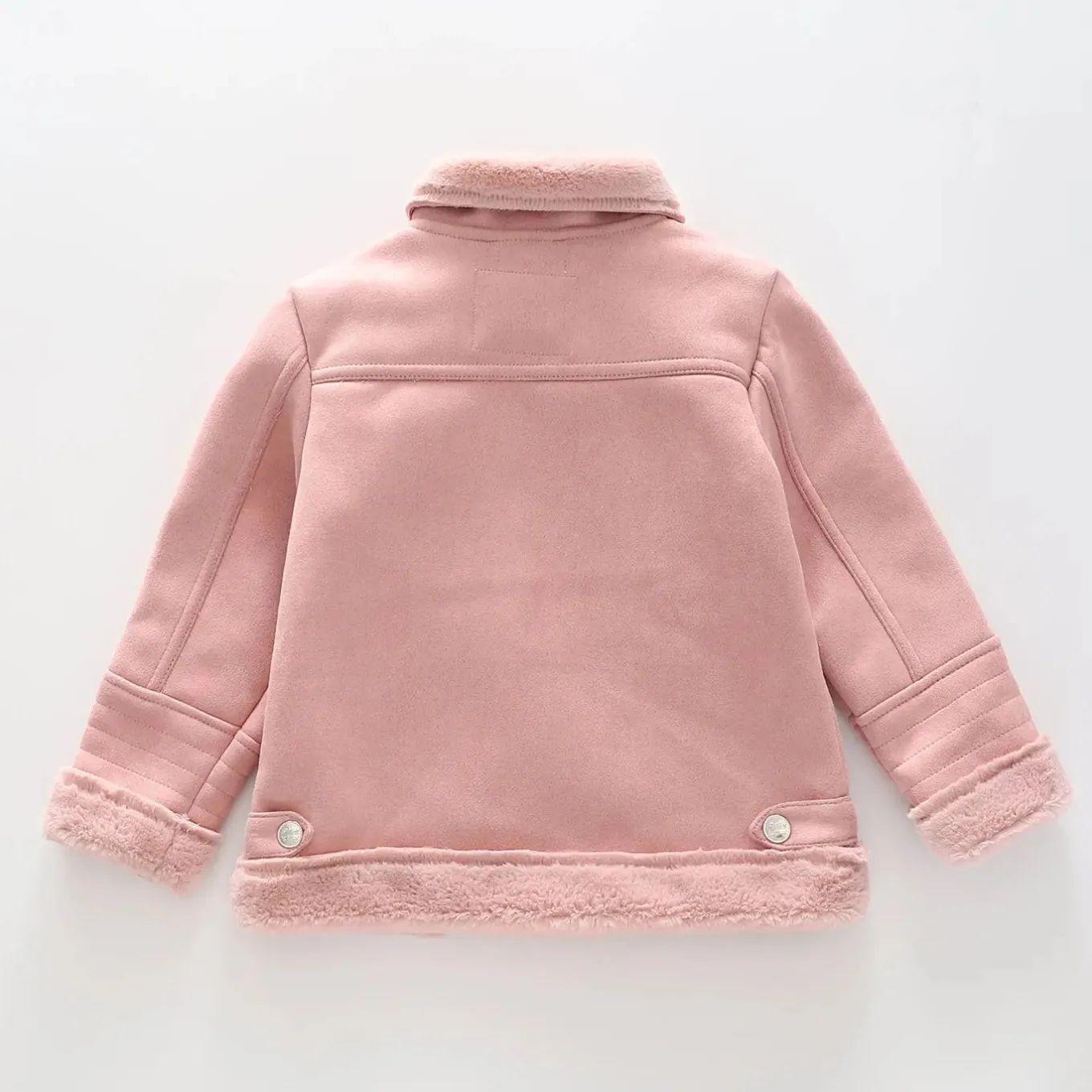 Girls' Pink Faux Suede Jacket