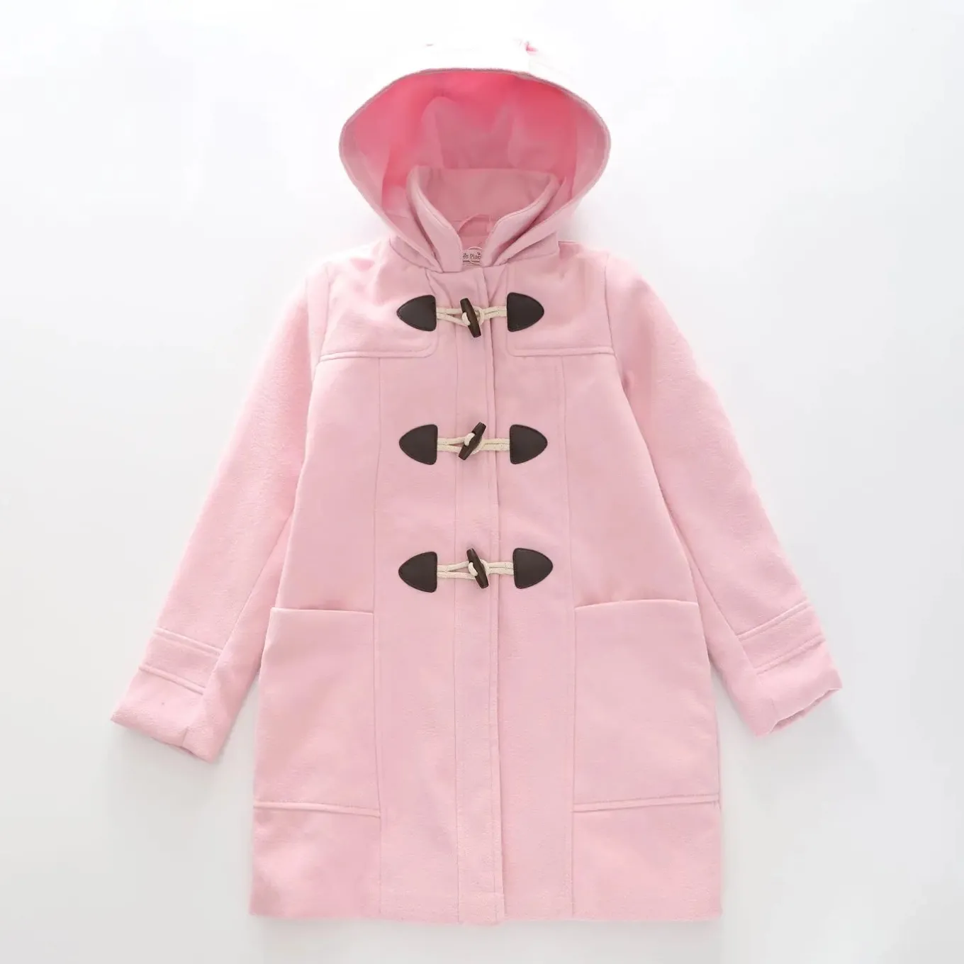 Girls Pink Winter Duffle Coat