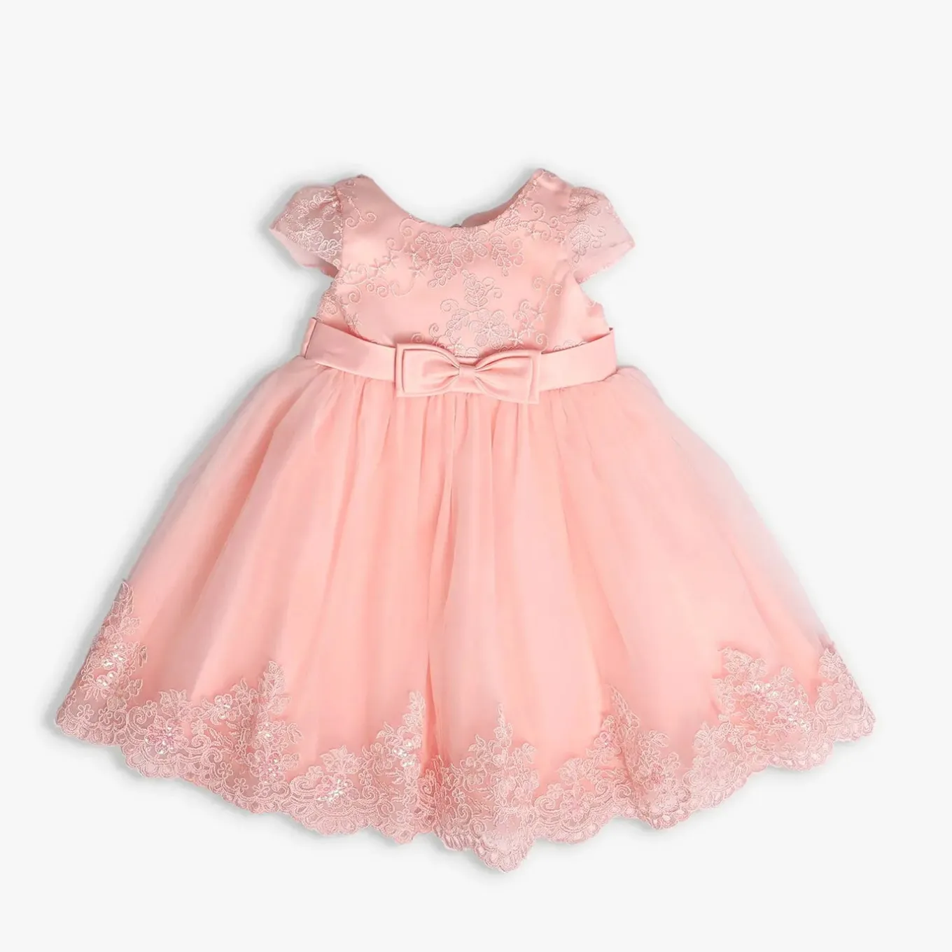 Girls' Pretty Peach Formal Occasion Dress