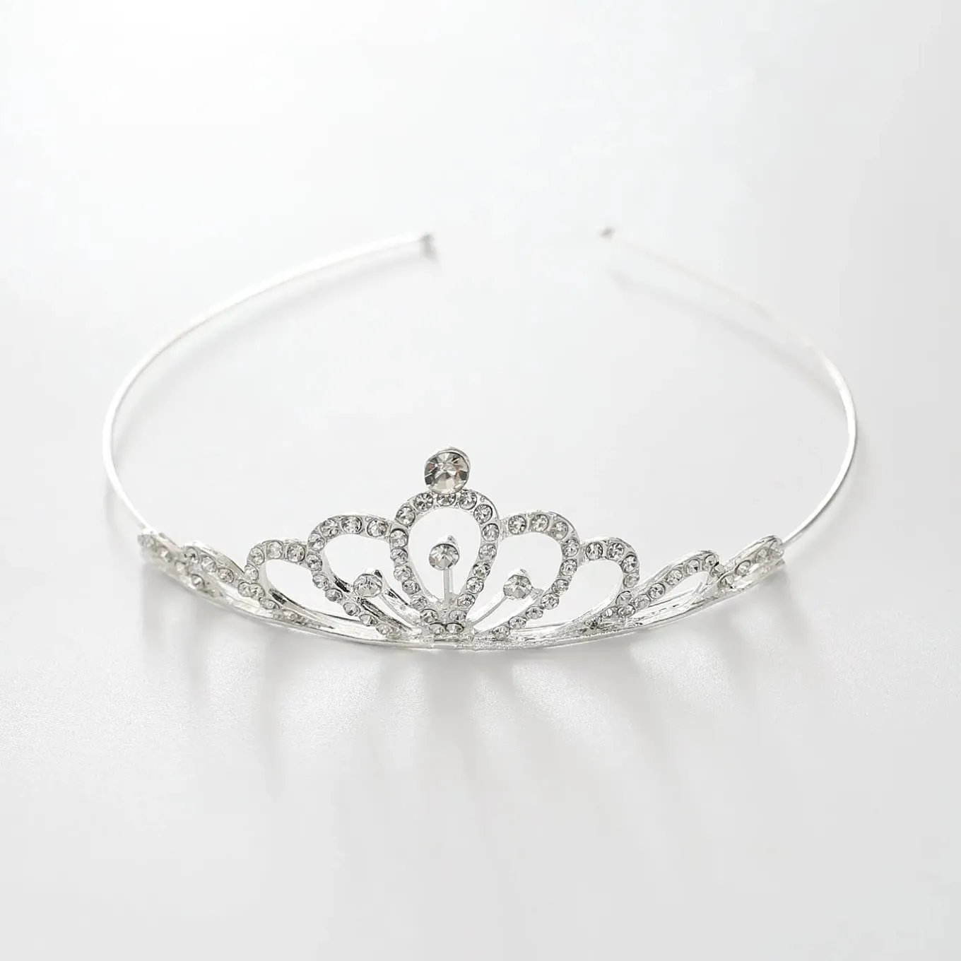 Girls Silver Sparkle Tiara Headband