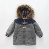 Grey, Boys Hooded Puffer Jacket