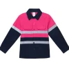 Hi Vis Tradie Work Shirt - Pink