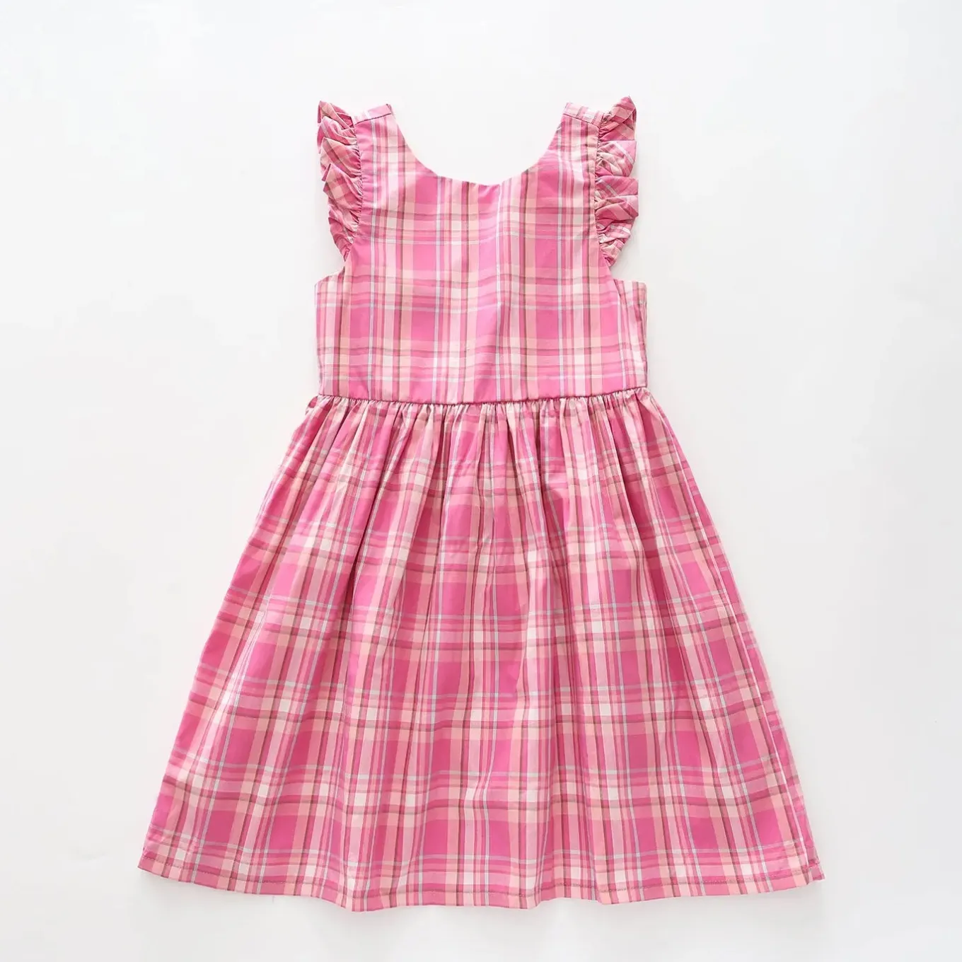 Hot Pink Check Dress