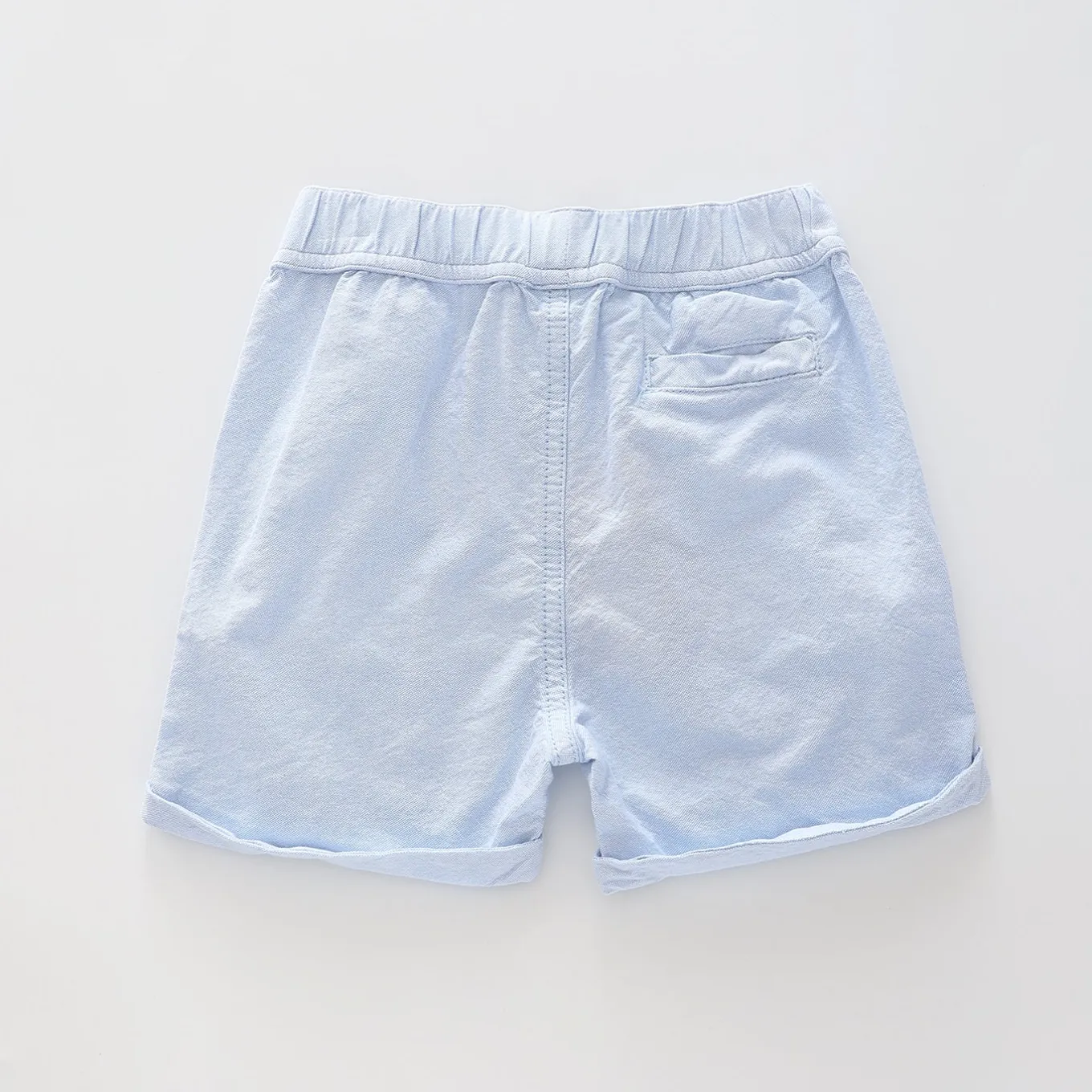 Infant and Toddler Boy's Blue Linen Shorts