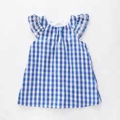Infant Girls, Navy Daisy Check Dress
