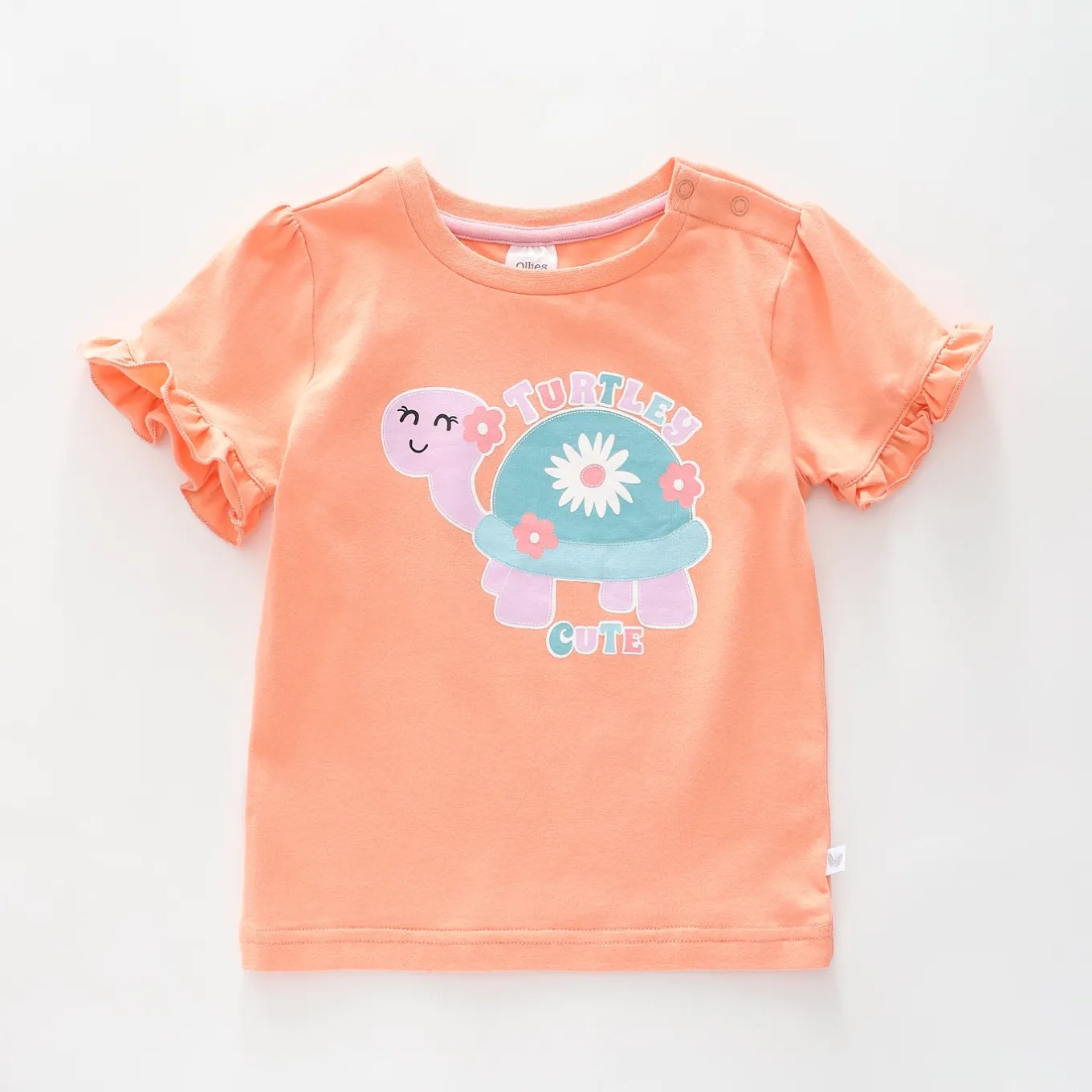 Infant Girls Turtley Cute Print Tee
