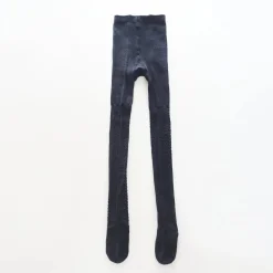 Jacqard Cable Knitted Tights Navy Colour