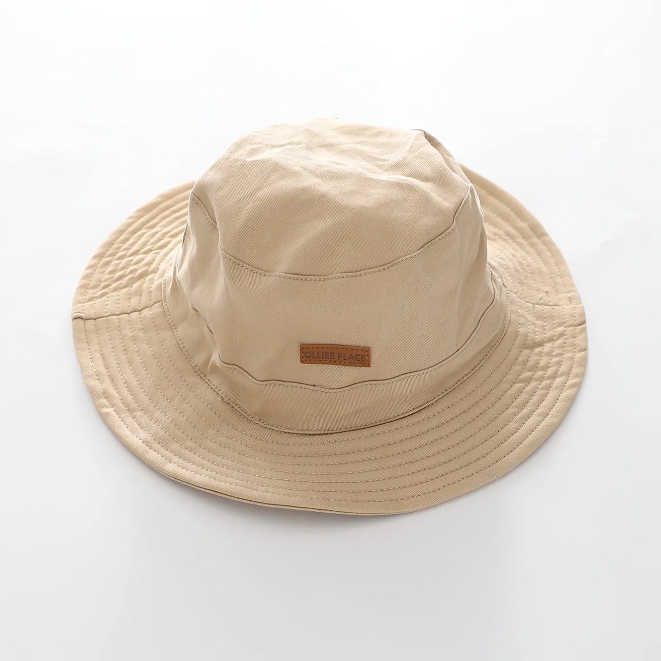 Junior Boys Beige Wide Brim Bucket Hat