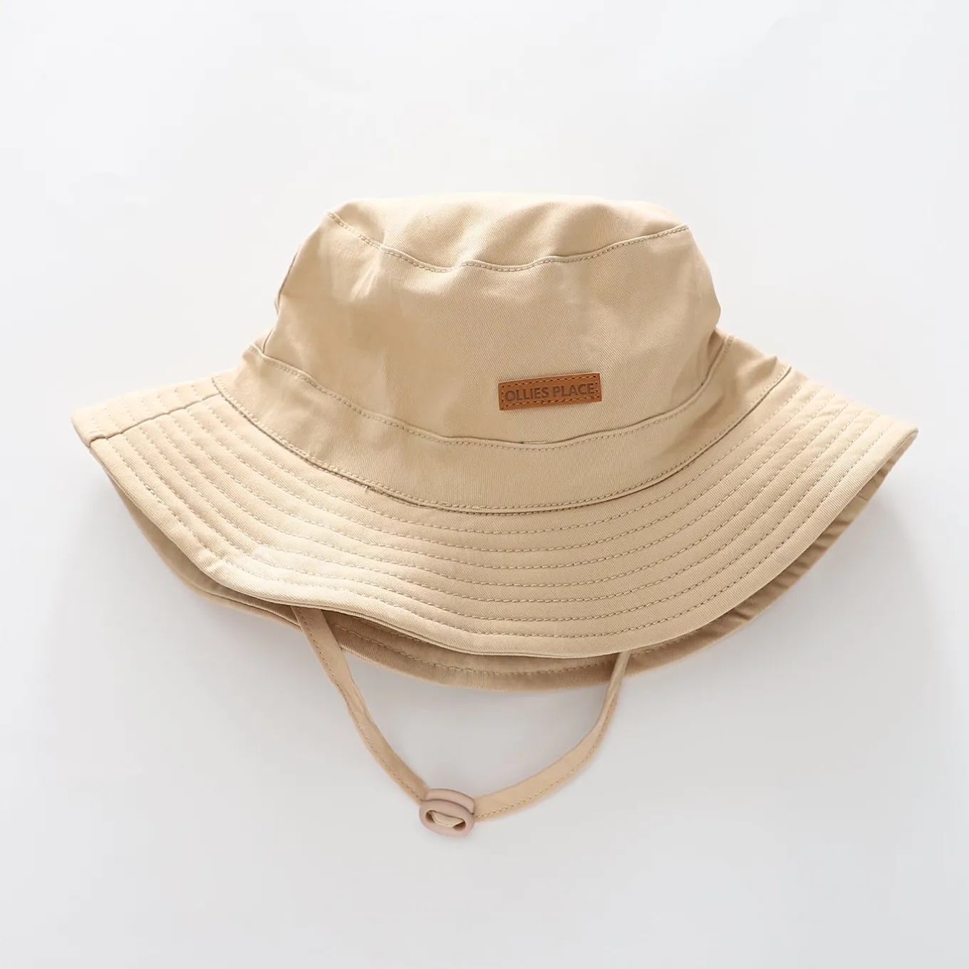 Junior Boys Beige Wide Brim Bucket Hat