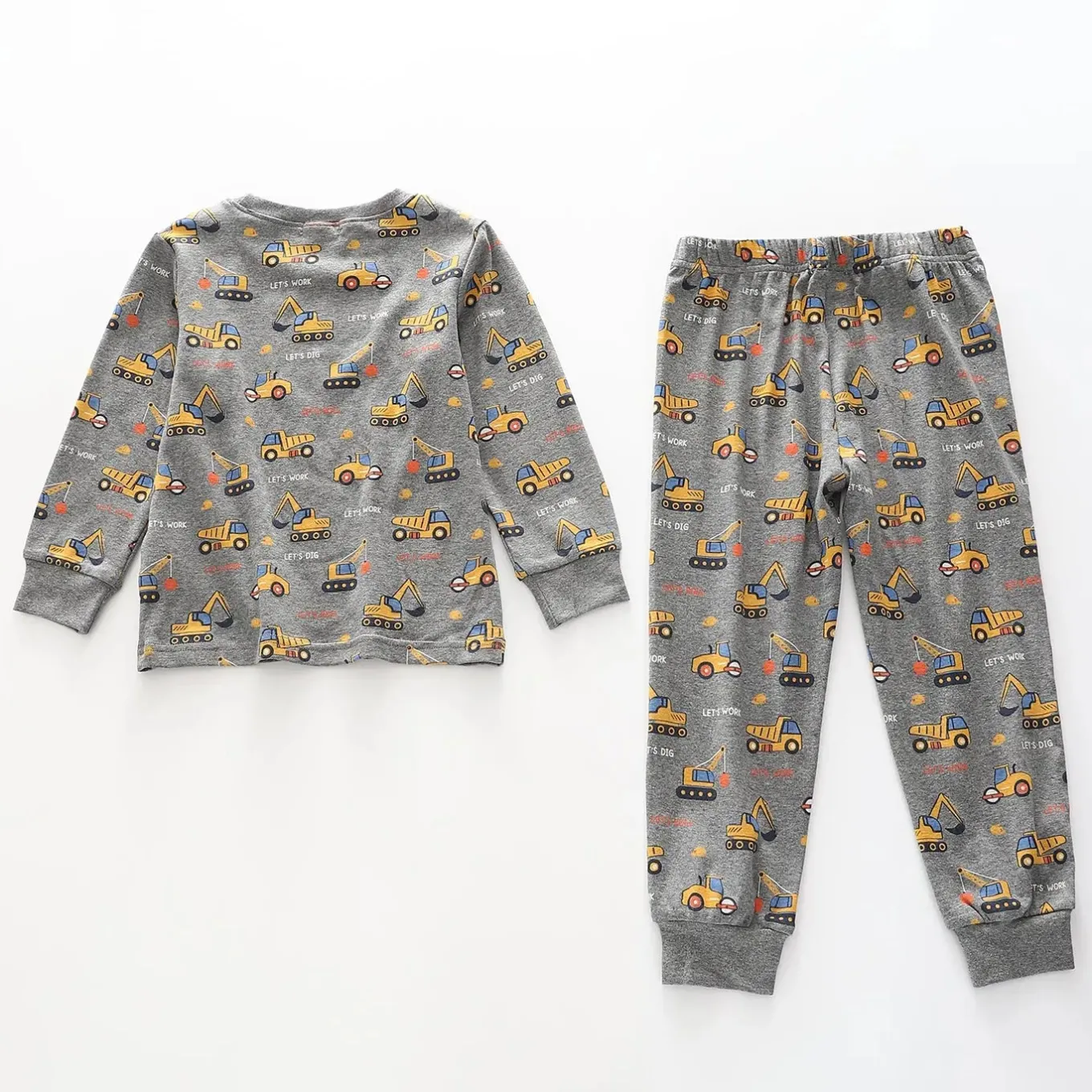 Junior Boys Construction Print PJ Set