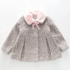 Kids Toddler Girl Blush Tweed Coat