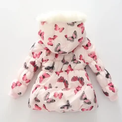 Kids Toddler Girl Butterfly Puffer Jacket