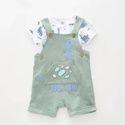 Little Dino Shortalls Set