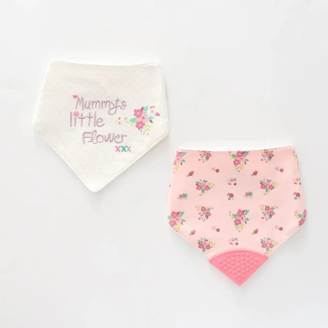 Little Flower 2pc Bandana Bib Set