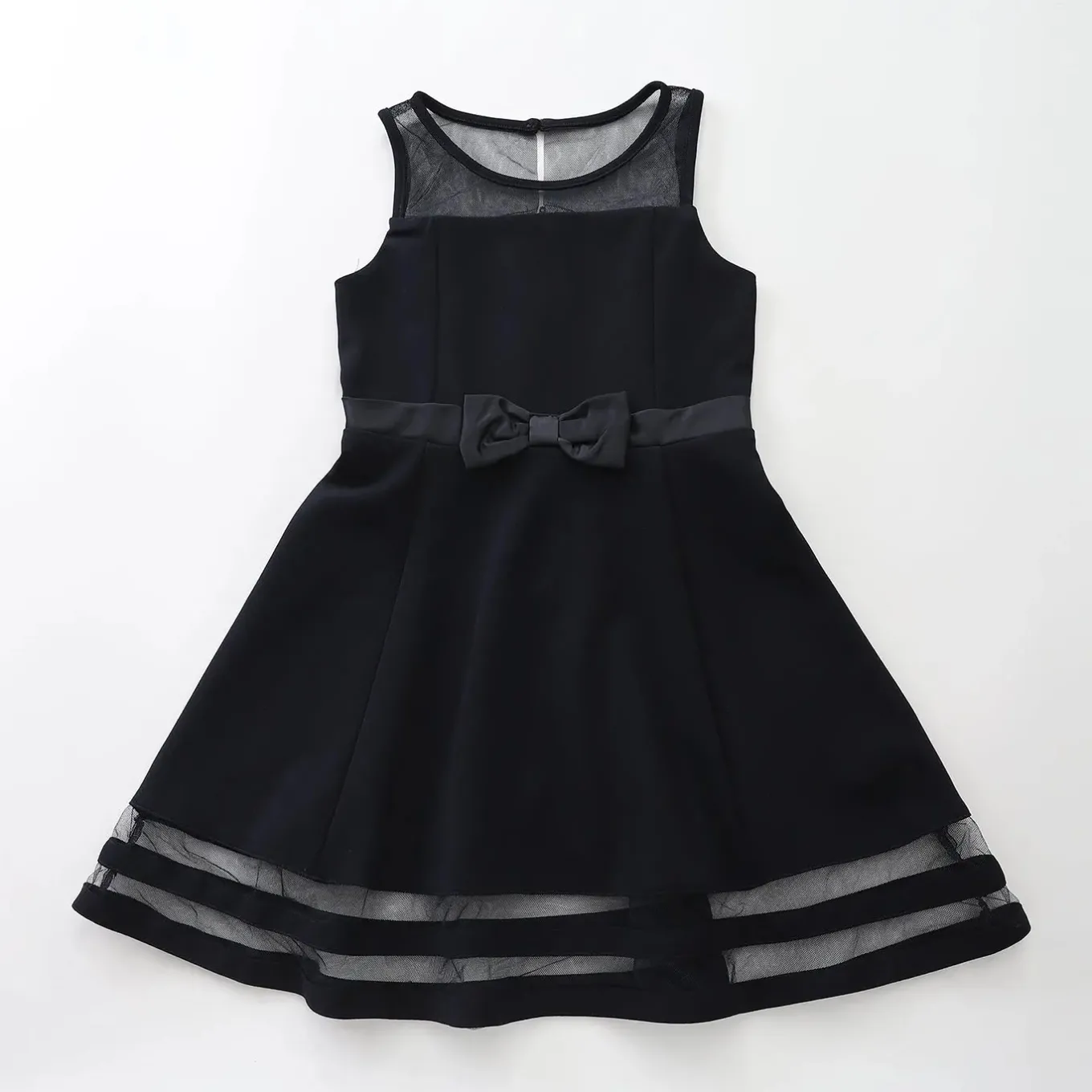 Little Miss Dark Navy Panelled Dress
