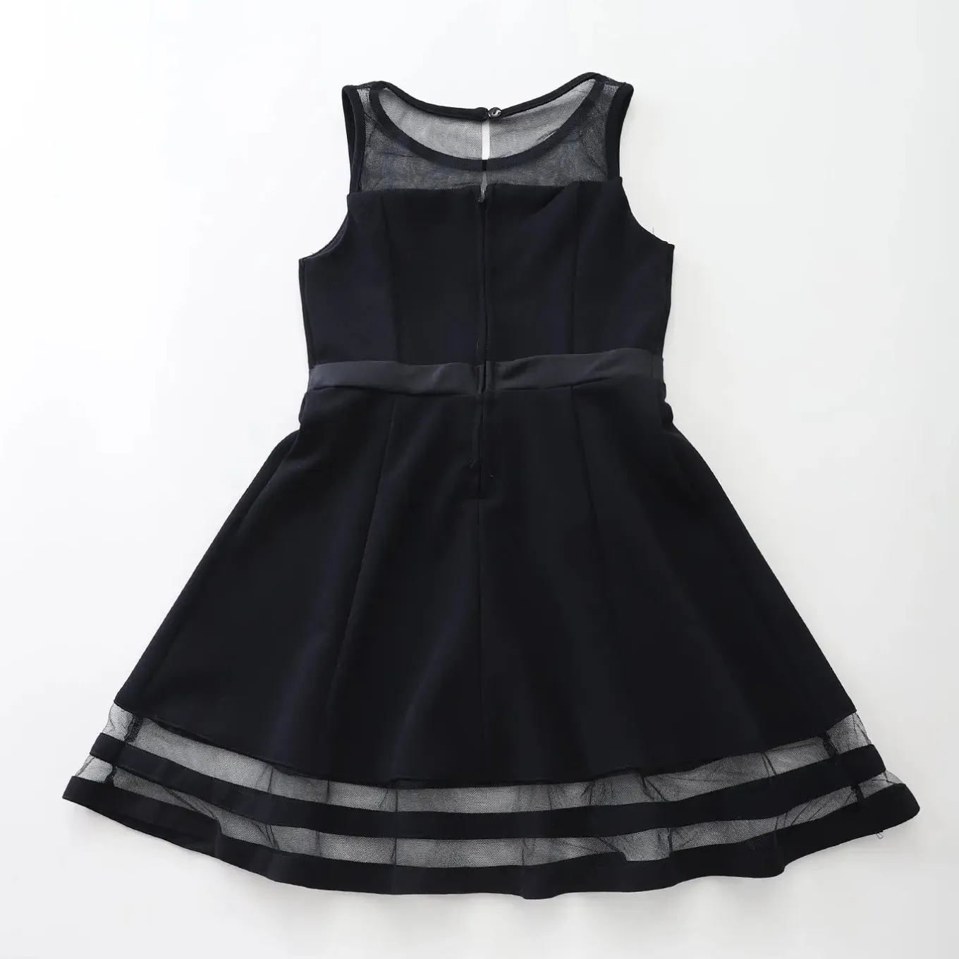 Little Miss Dark Navy Panelled Dress