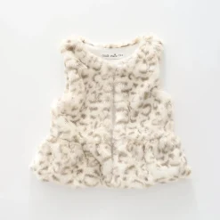 Mini Mama, Baby Girls Faux Fur Vest