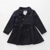 Navy Blue, Junior Girls Trench Coat