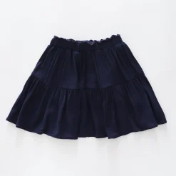 Navy Cheesecloth Skirt