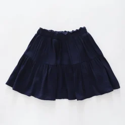 Navy Cheesecloth Skirt