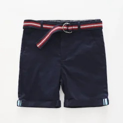 Navy Shorts and Belt