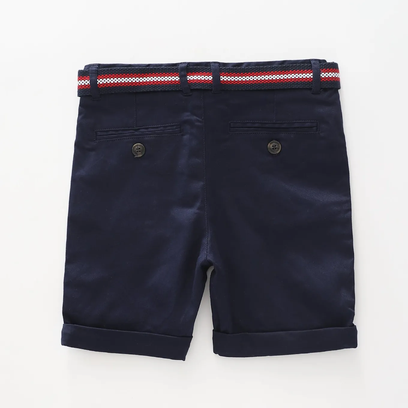 Navy Shorts and Belt