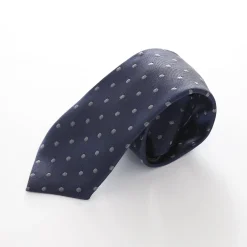 Patterned Necktie - Blue and Silver