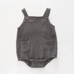 Pewter Cheesecloth Sunsuit