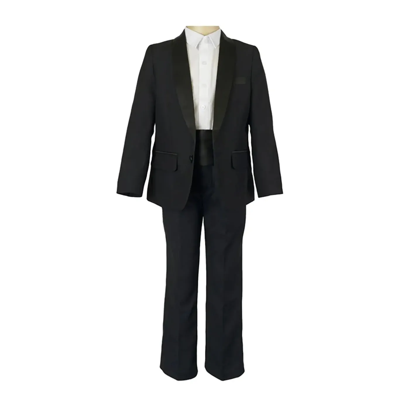 4 Piece Black Tuxedo Suit Set (8 to 13 yrs)
