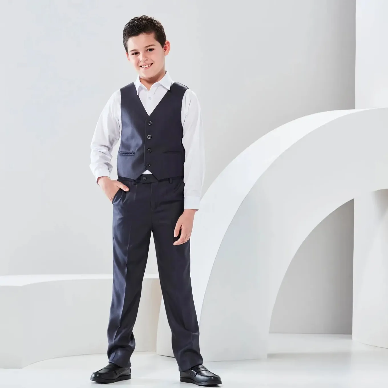 3 Piece Navy Suit Set