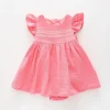 Pink Cheesecloth Dress Set