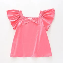 Pink Flutter Sleeve Top