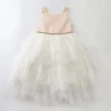 Pink Jacquard Tulle Dress