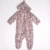 Pink Leopard Faux Fur Padded Suit